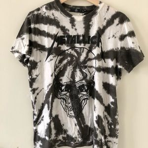 Grey and White Tie-Dye T-shirt